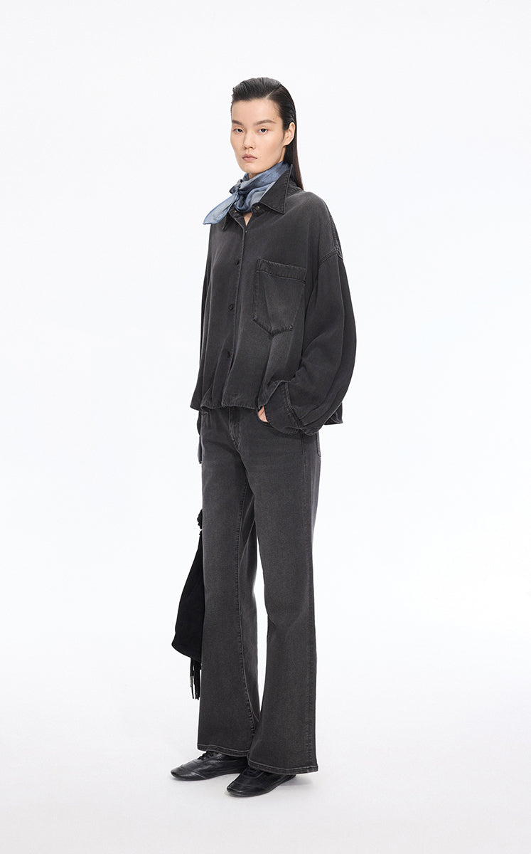 Shirt / JNBY Oversized Batwing Sleeves Lyocell Shirt