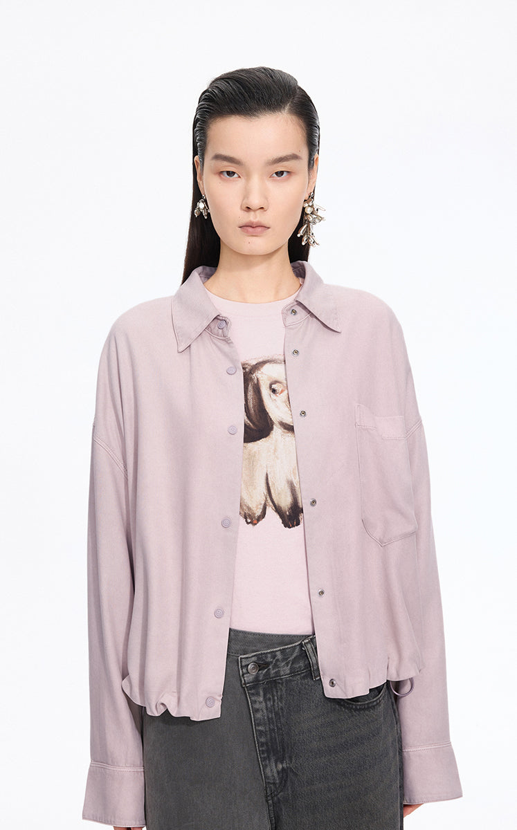 Shirt / JNBY Oversized Batwing Sleeves Lyocell Shirt