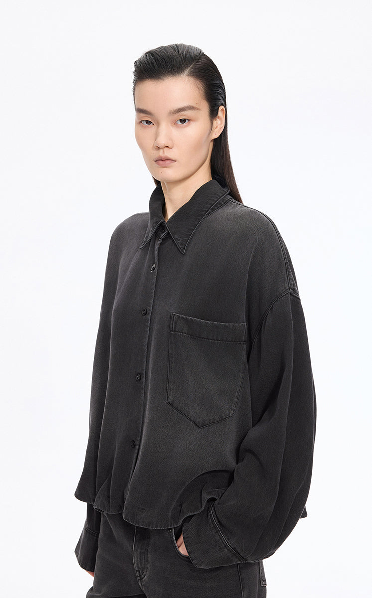 Shirt / JNBY Oversized Batwing Sleeves Lyocell Shirt