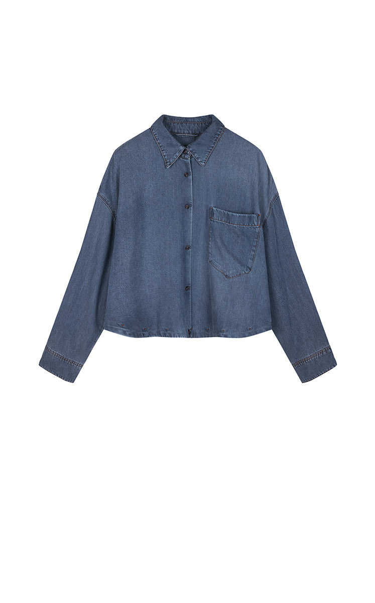 Shirt / JNBY Oversized Batwing Sleeves Lyocell Shirt