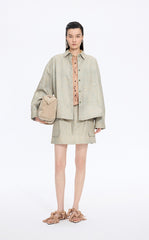 Shirt / JNBY Oversized Floral Print Cotton Shirt