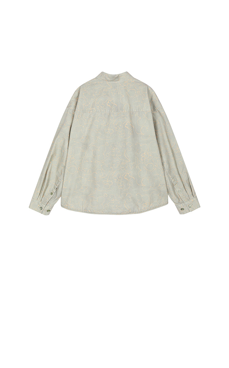 Shirt / JNBY Oversized Floral Print Cotton Shirt