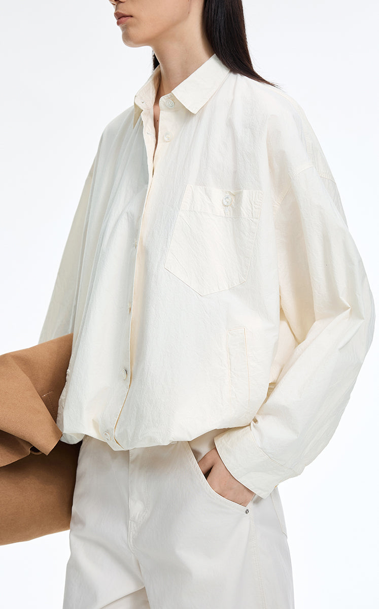Shirt / JNBY Oversized Shirt with Adjustable Drawstring