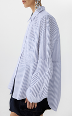 Shirt / JNBY Oversized Striped Cotton Shirt