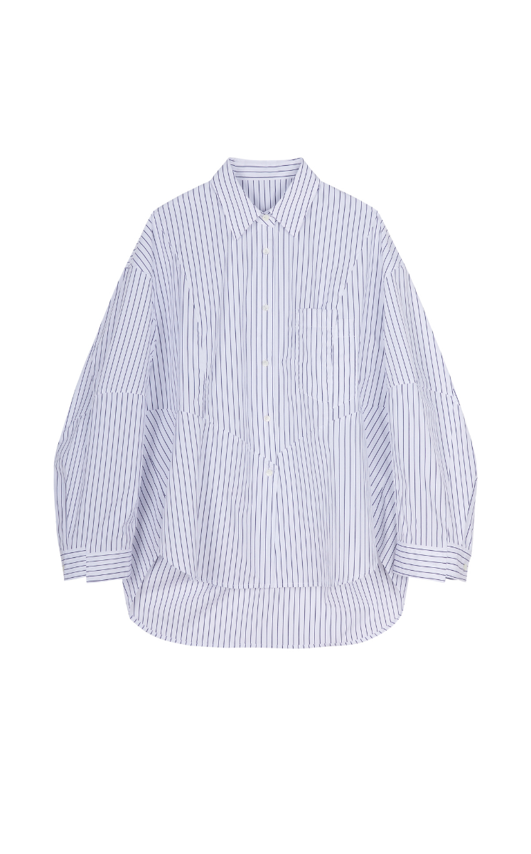 Shirt / JNBY Oversized Striped Cotton Shirt