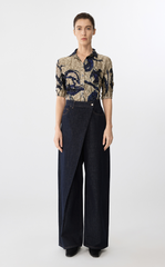 Shirt / JNBY Pleated Floral Slim-Fit Shirt