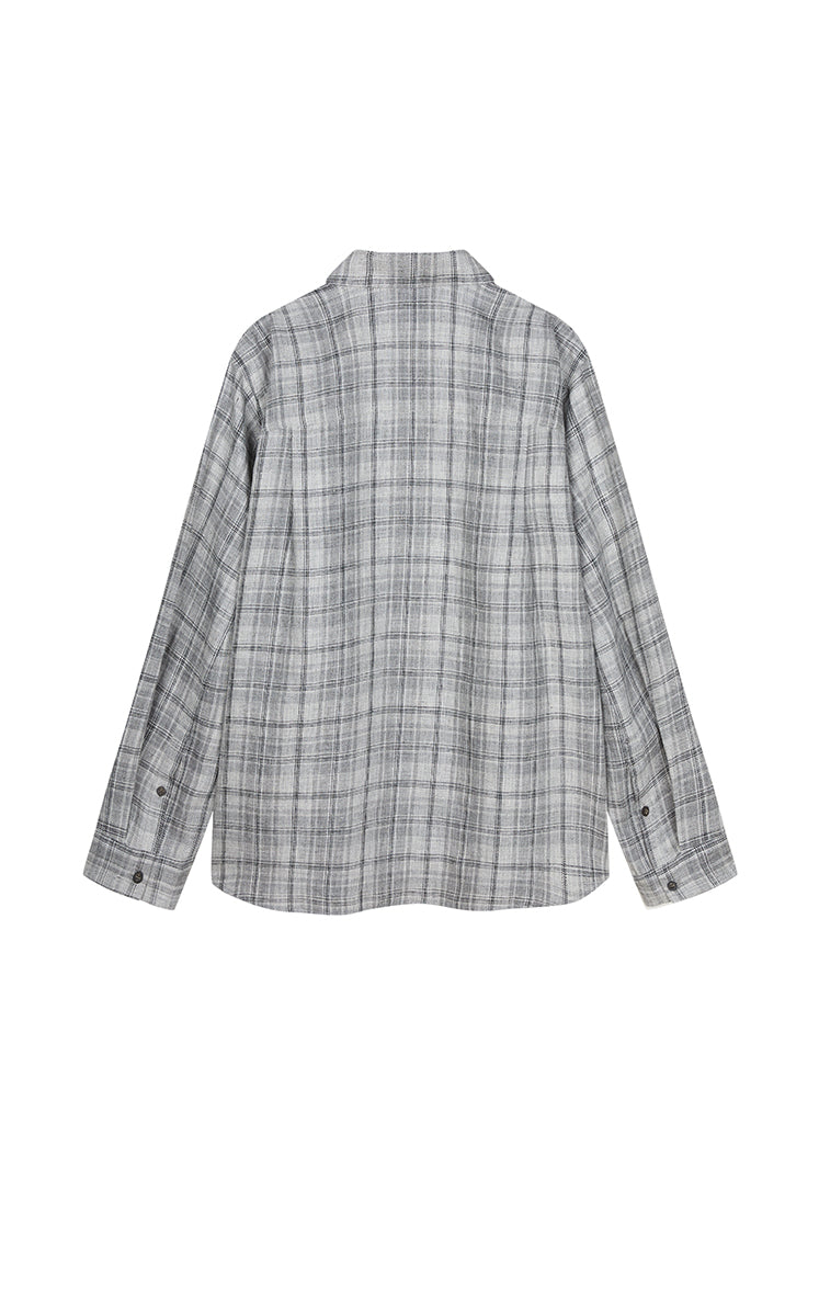 Shirt / JNBY Relaxed Linen Plaid Shirt