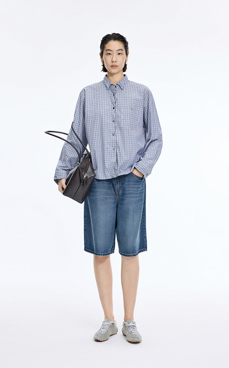 Shirt / JNBY Relaxed Modern Check Shirt