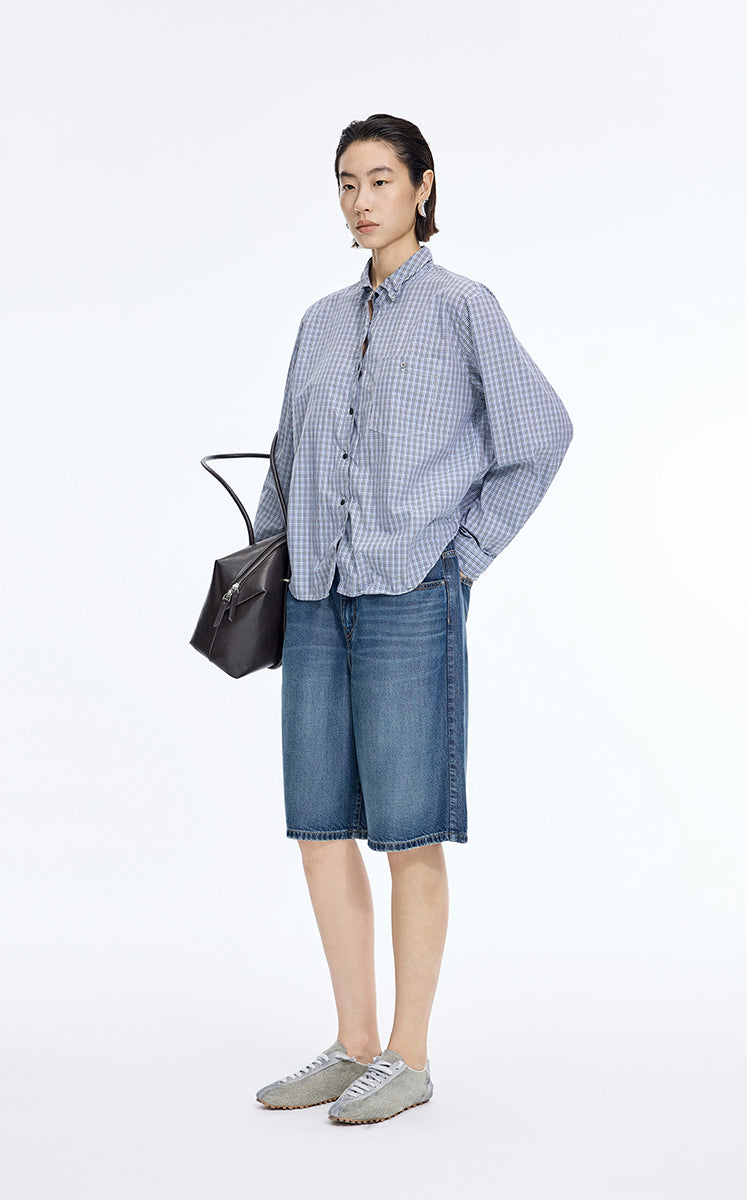 Shirt / JNBY Relaxed Modern Check Shirt