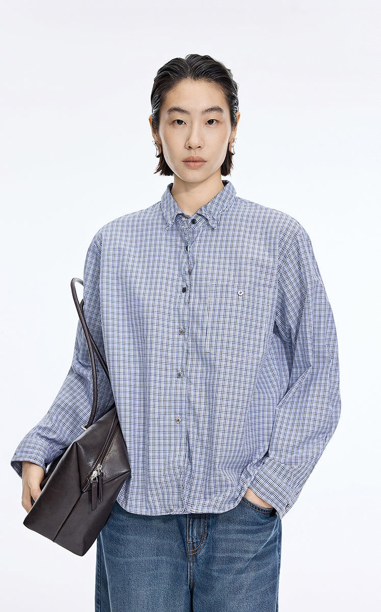 Shirt / JNBY Relaxed Modern Check Shirt