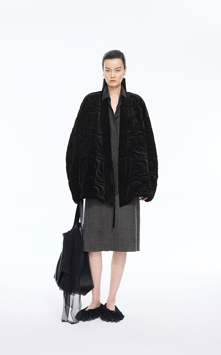 Shirt / JNBY Ripple Crystal Silk-Blend Shirt