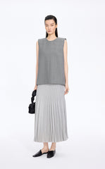 Shirt / JNBY Round Neck Sleeveless Zip-Back Top