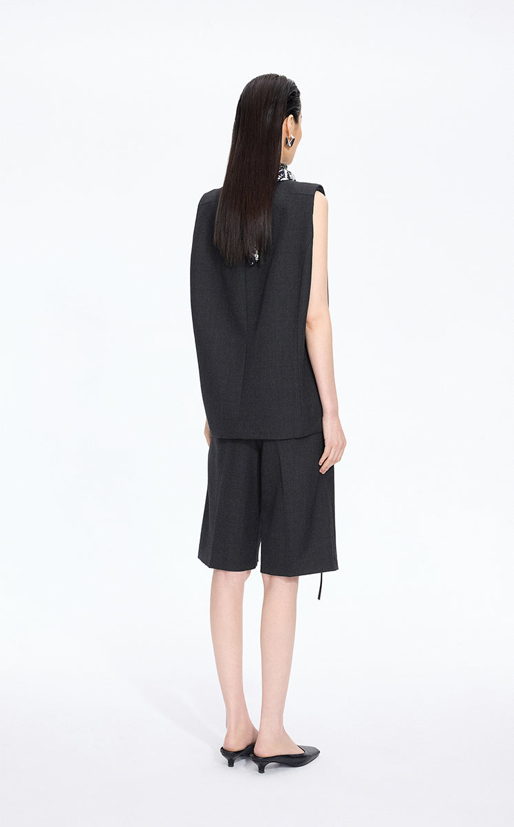 Shirt / JNBY Round Neck Sleeveless Zip-Back Top