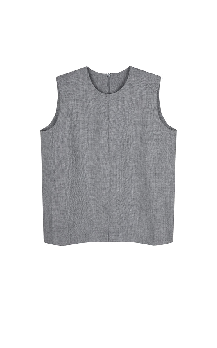 Shirt / JNBY Round Neck Sleeveless Zip-Back Top