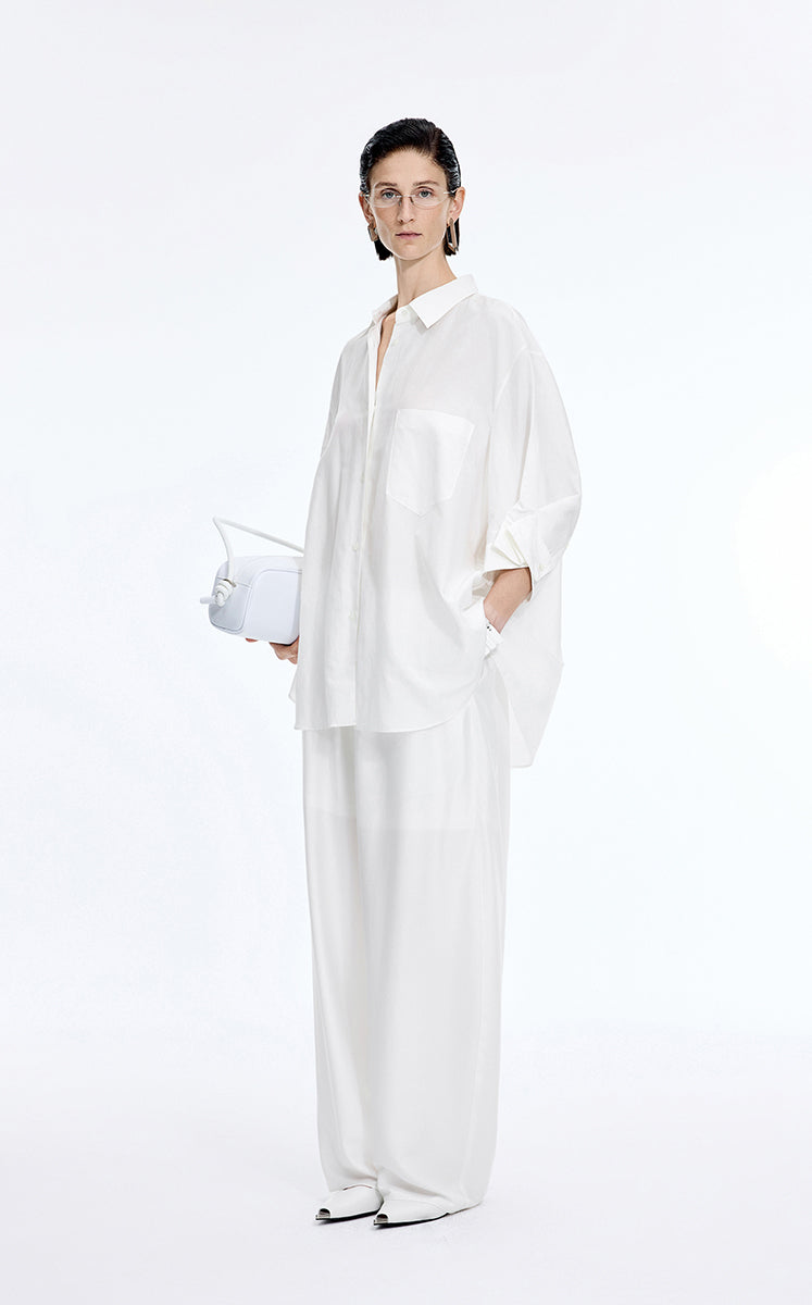 Shirt / JNBY Silk Cotton Oversized Short Sleeve Shirt