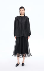 Shirt / JNBY Silk Loose Fit Long Sleeve Shirt