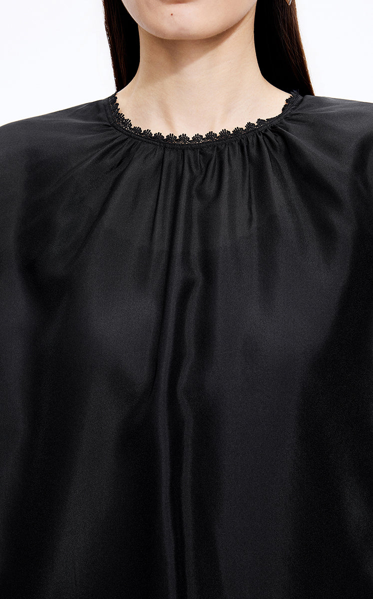 Shirt / JNBY Silk Loose Fit Long Sleeve Shirt