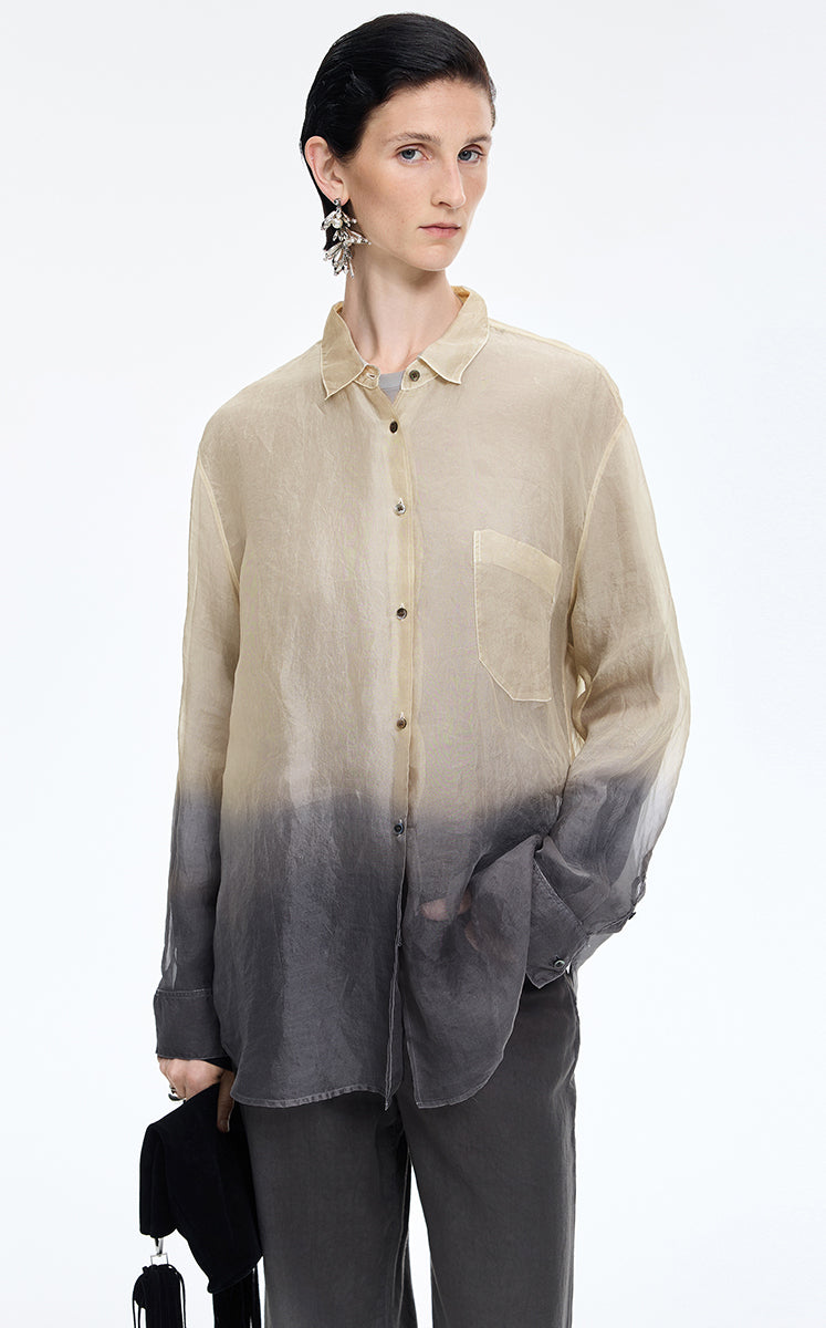 Shirt / JNBY Silk Organza Gradient Shirt