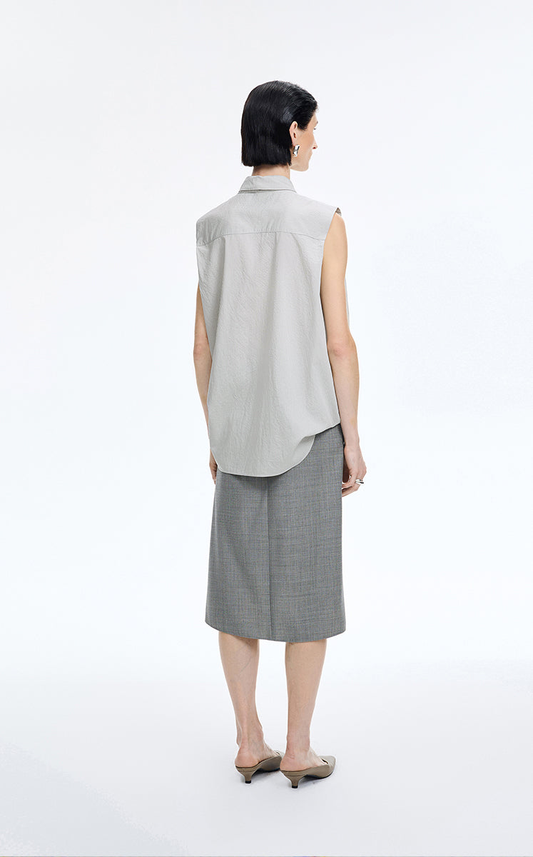 Shirt / JNBY Textured Modal Sleeveless Shirt