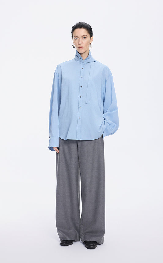 Shirt / JNBY Textured Oversized Long Sleeve Shirt