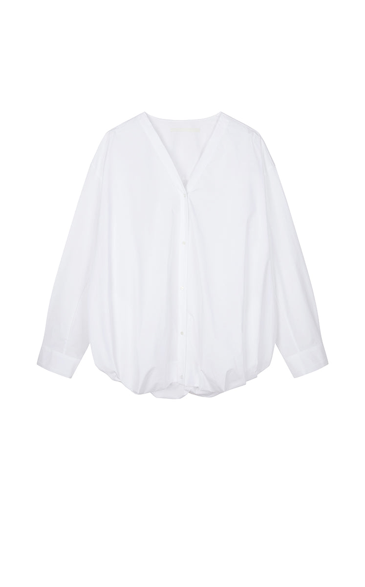 Shirt / JNBY V-Neck Poplin Oversized Shirt