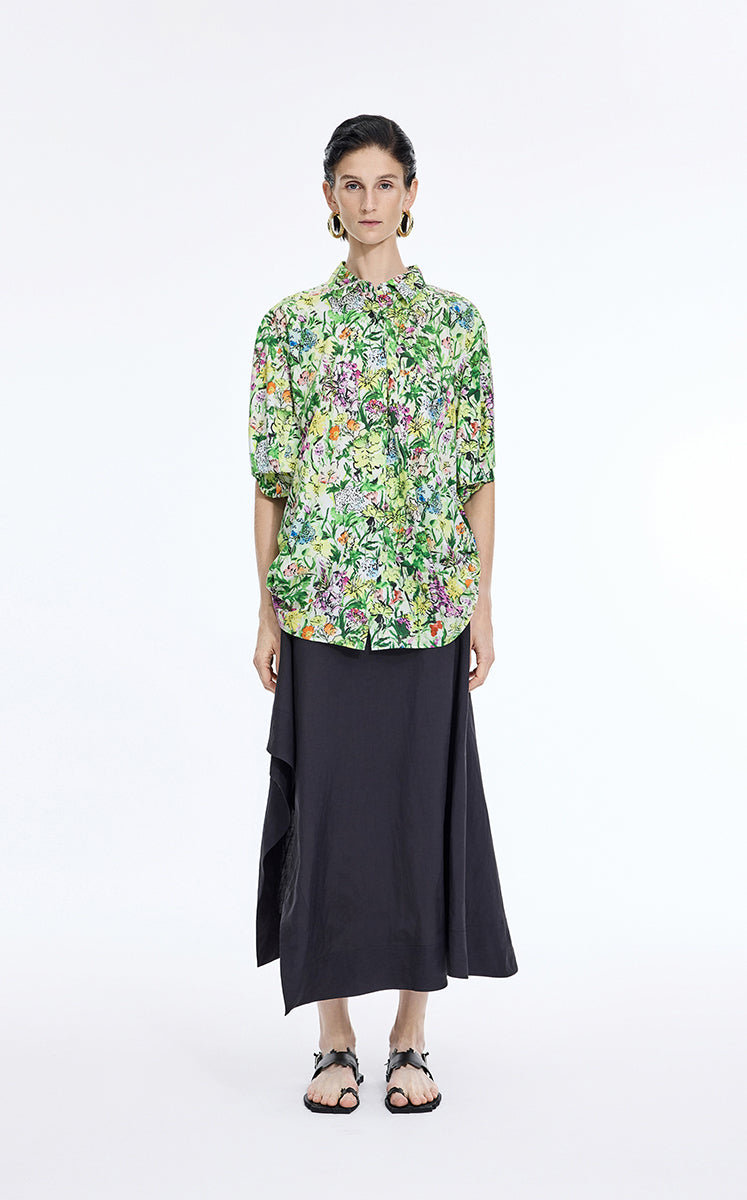 Shirt / JNBY Watercolor Garden Cotton Shirt