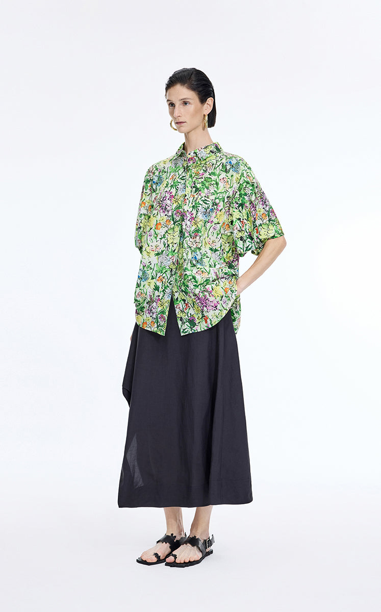Shirt / JNBY Watercolor Garden Cotton Shirt