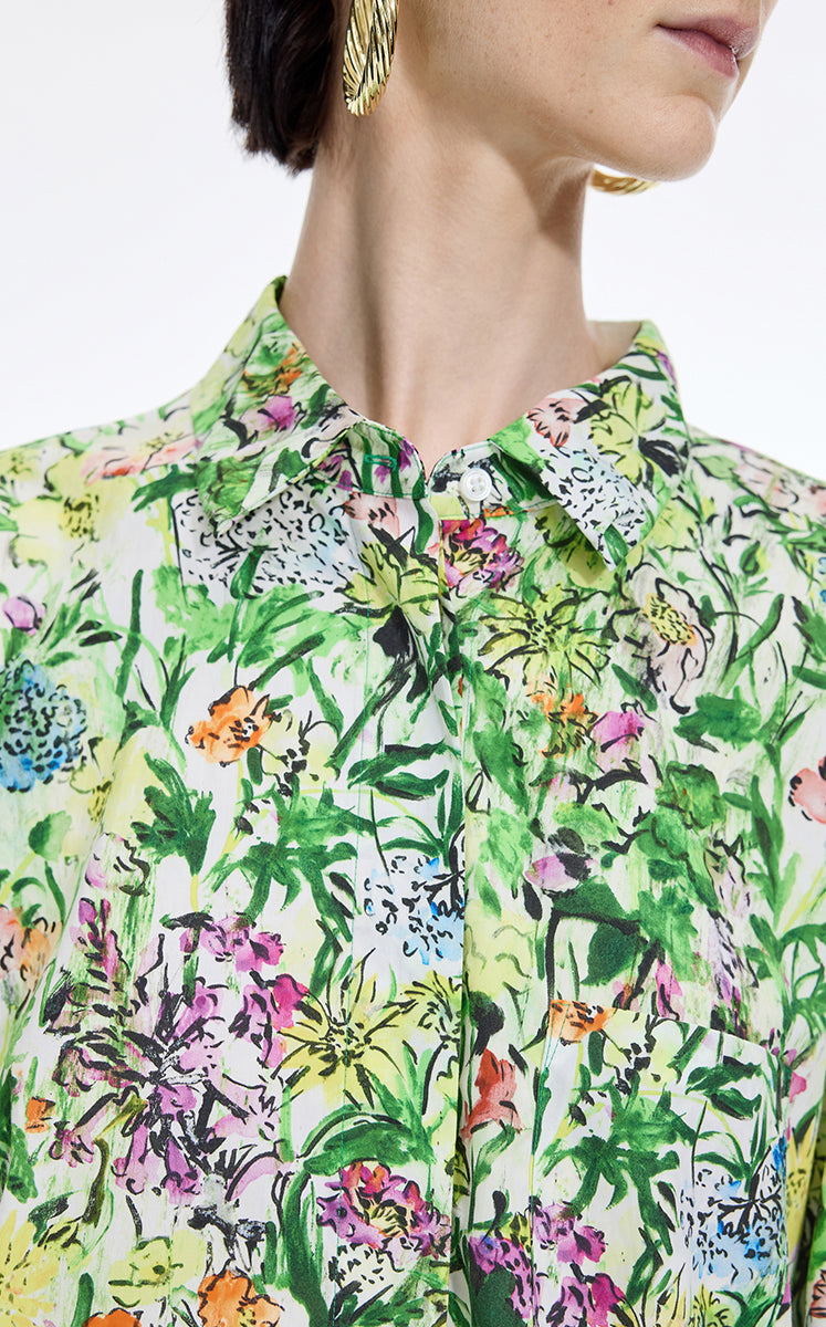 Shirt / JNBY Watercolor Garden Cotton Shirt