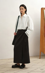 Shirt / LESS Oversized Cotton Silk Blend Long Shirt