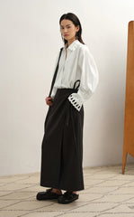 Shirt / LESS Oversized Cotton Silk Blend Long Shirt