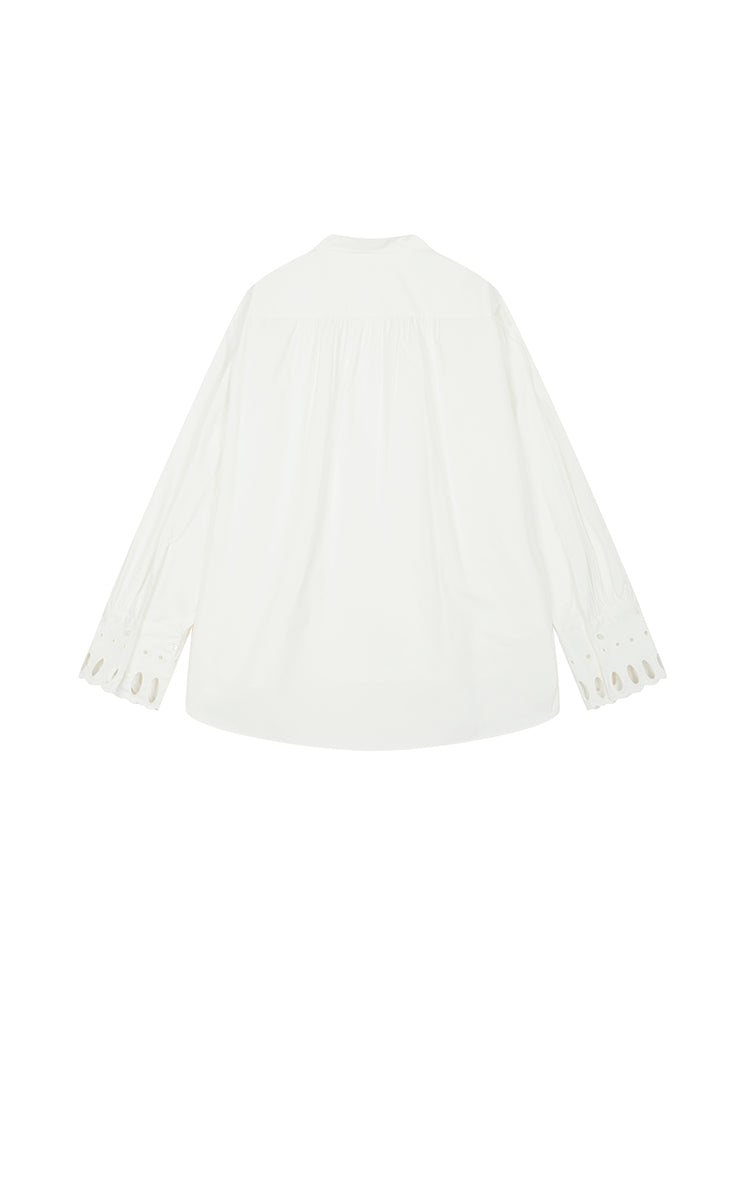 Shirt / LESS Oversized Cotton Silk Blend Long Shirt