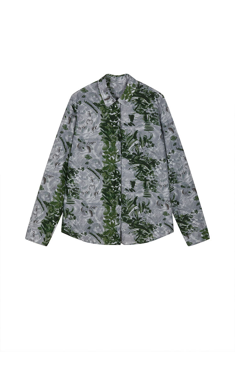 Shirt / JNBY Cotton Silk Oversized Printed Shirt