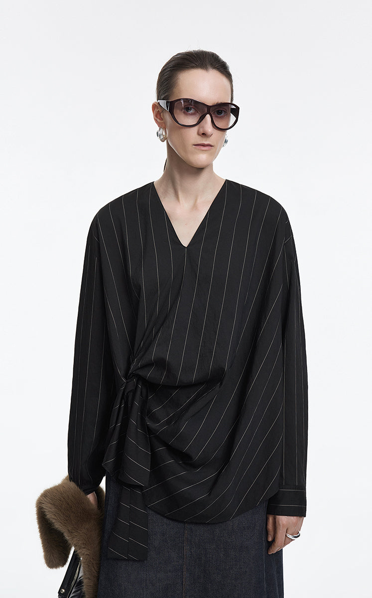 Shirt / JNBY Modal Blend Pleated Hem Oversized Shirt