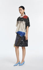 Shirt / JNBY Pearl Print Oversized Short Sleeve Shirt