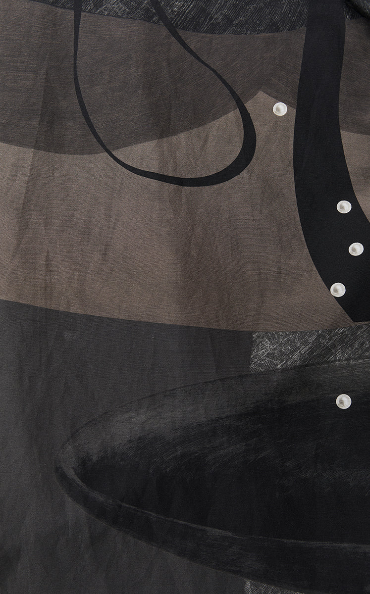 Shirt / JNBY Pearl Print Oversized Short Sleeve Shirt