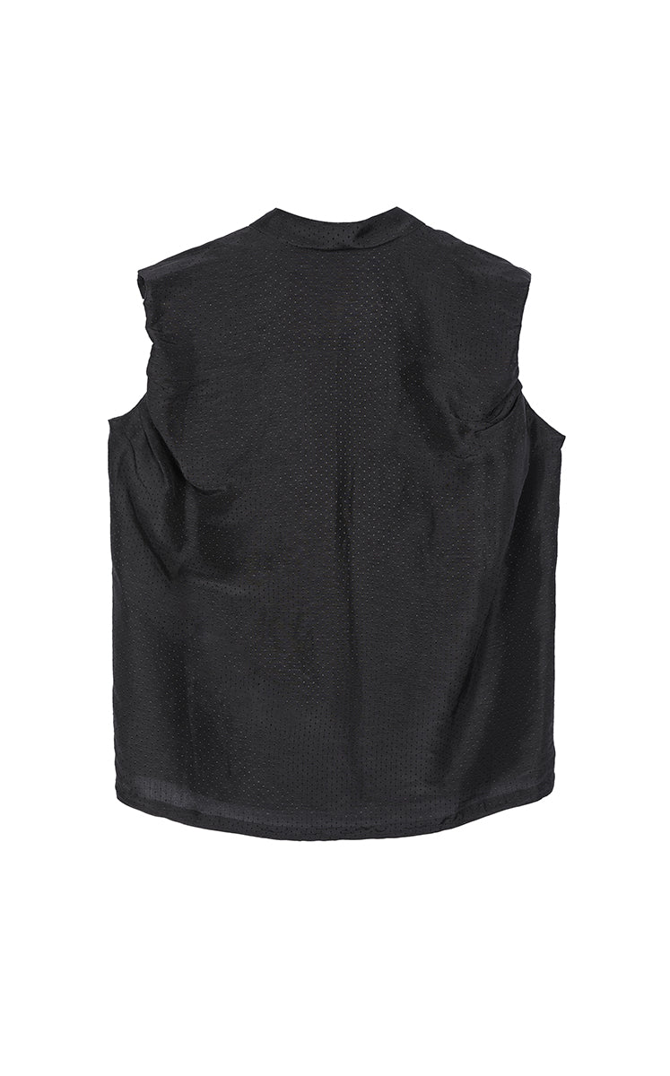 Shirt / JNBY Polka Dot Silk-Linen Sleeveless Shirt