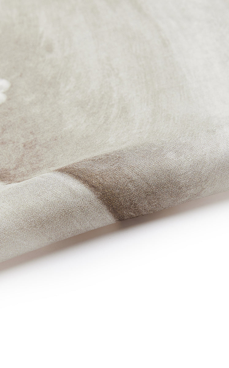 Shirt / JNBY Silk Pearl Print Relaxed Long Sleeve Shirt