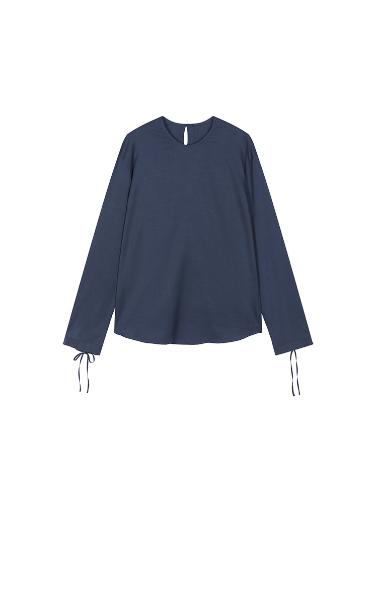 Shirt / JNBY Silk Twill Tie Detail Relaxed Shirt