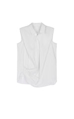 Shirt / JNBY Structured Sleeveless Cotton Pleated Shirt