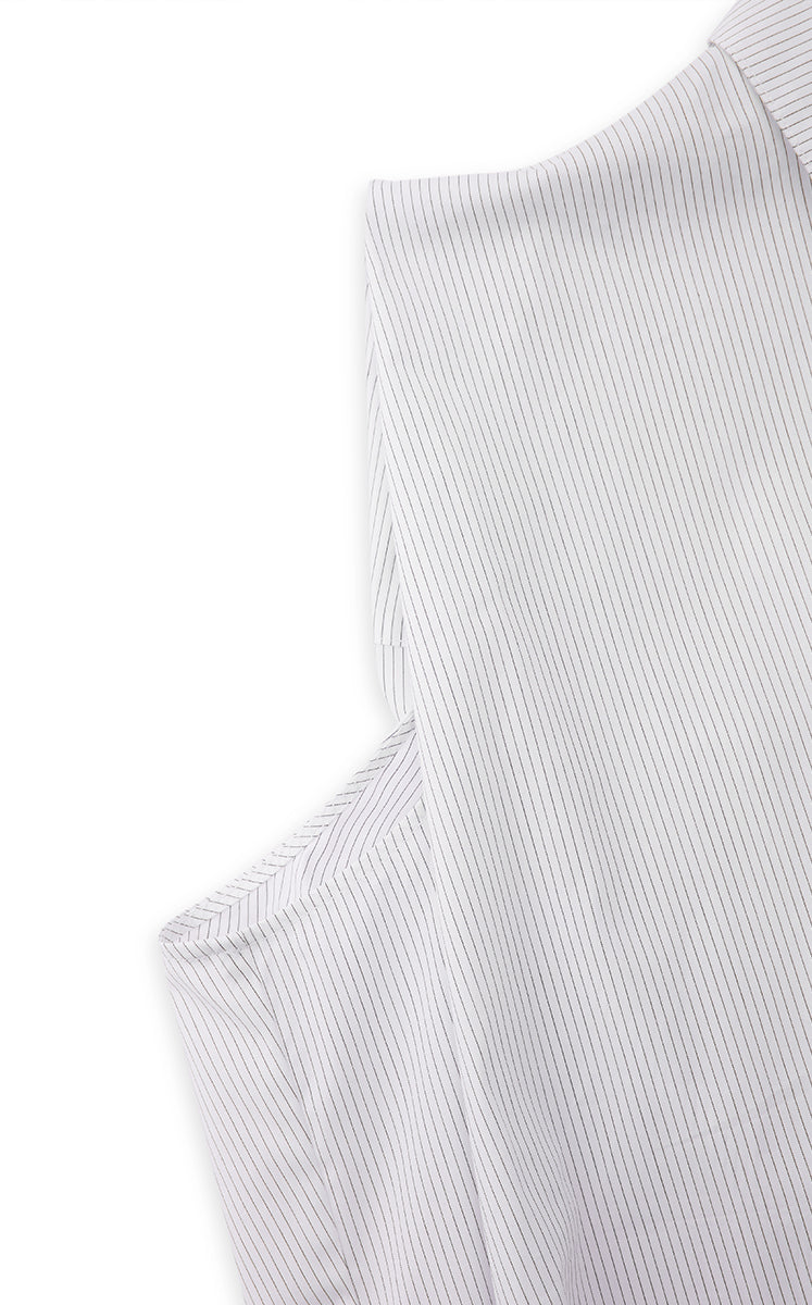 Shirt / JNBY Structured Sleeveless Cotton Pleated Shirt