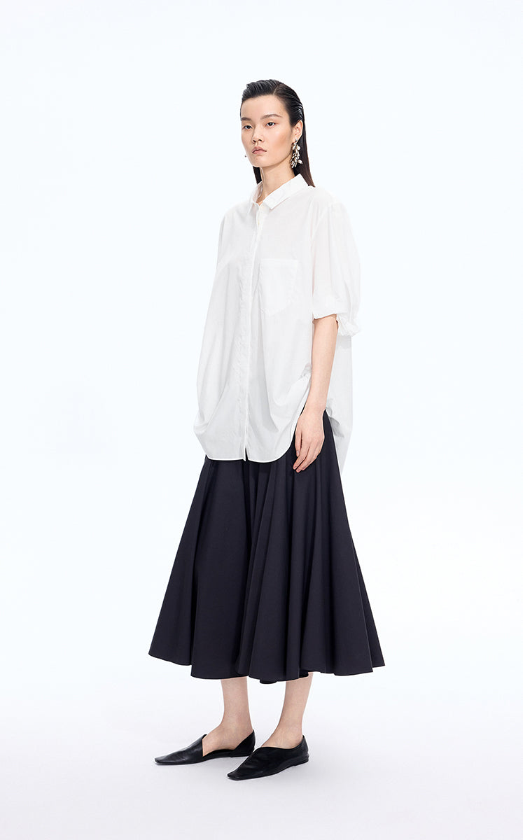 Shirt / JNBY Twisted Poplin Short Sleeve Shirt