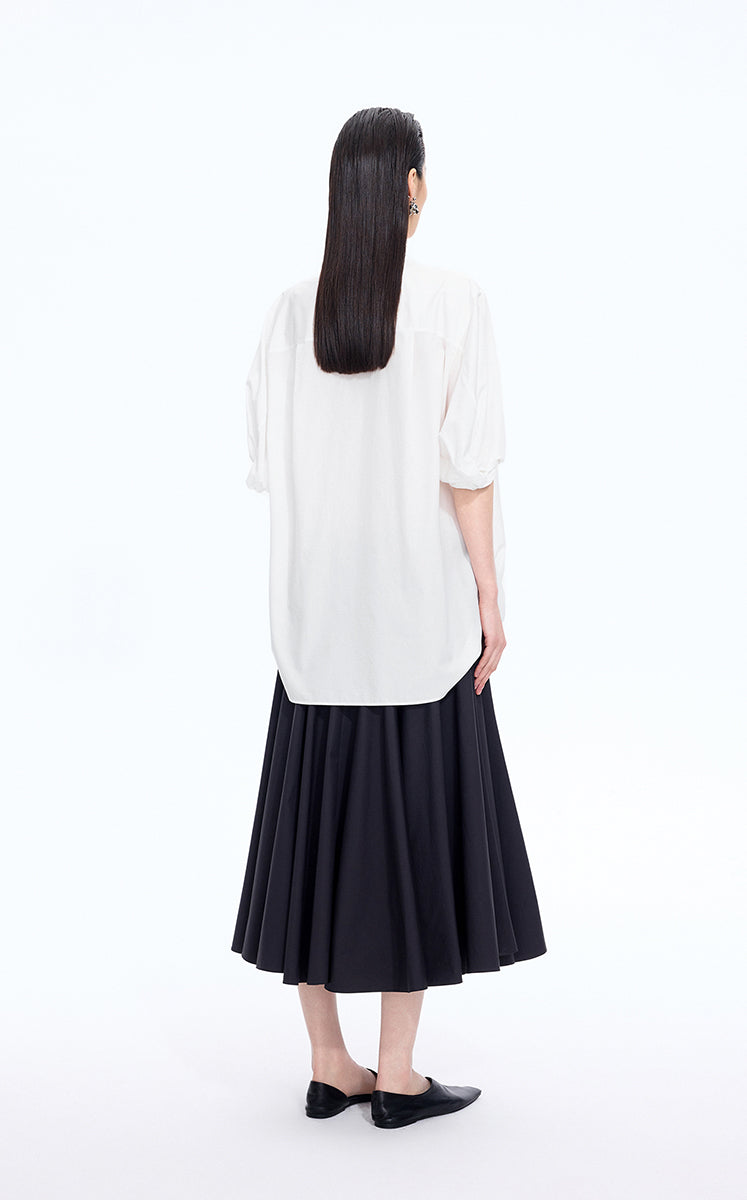 Shirt / JNBY Twisted Poplin Short Sleeve Shirt