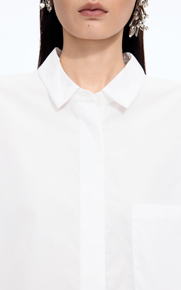Shirt / JNBY Twisted Poplin Short Sleeve Shirt