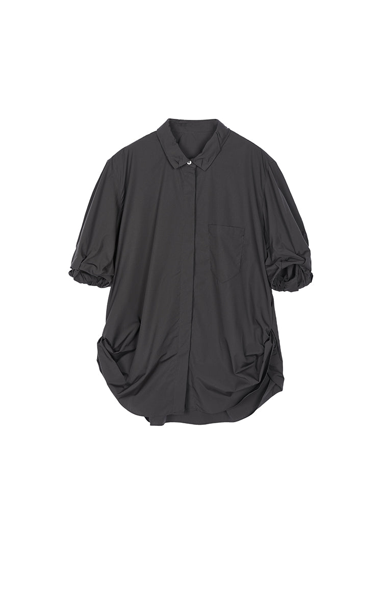 Shirt / JNBY Twisted Poplin Short Sleeve Shirt
