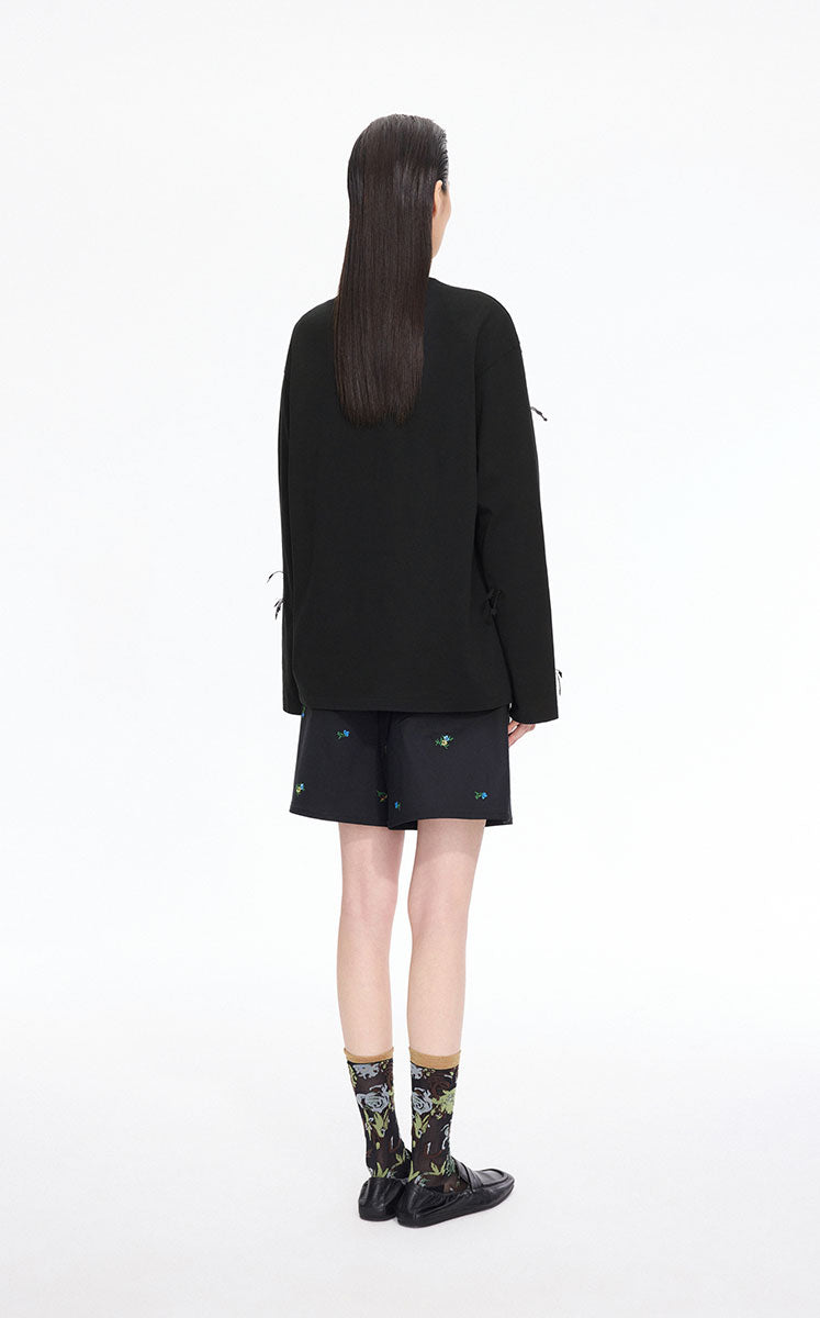 Shorts / JNBY Cotton Embroidered A-Line Shorts