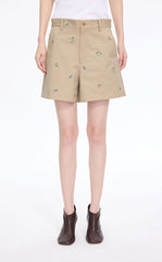 Shorts / JNBY Cotton Embroidered A-Line Shorts