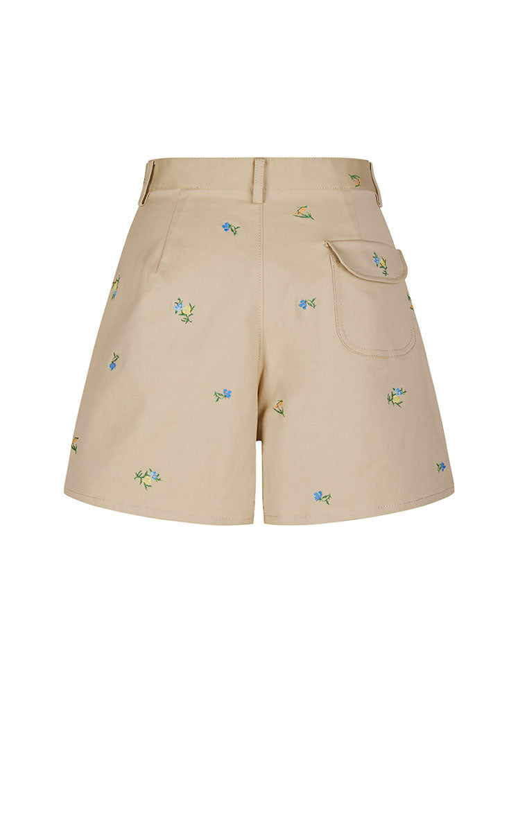 Shorts / JNBY Cotton Embroidered A-Line Shorts