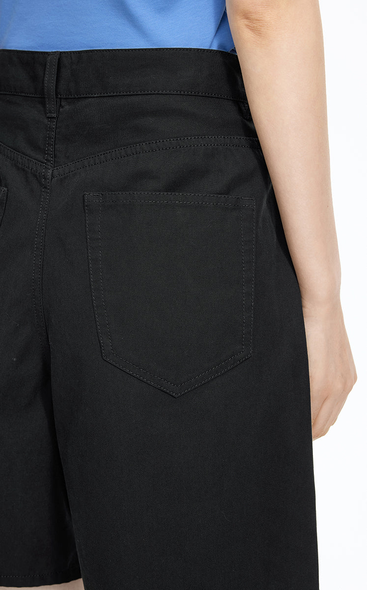 Shorts / JNBY Cotton Wide-Leg Bermuda Shorts