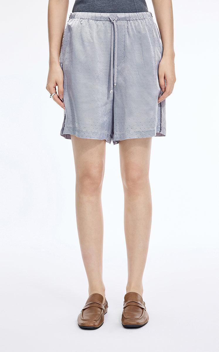 Shorts / JNBY Cupro Wide-Leg Drawstring Shorts