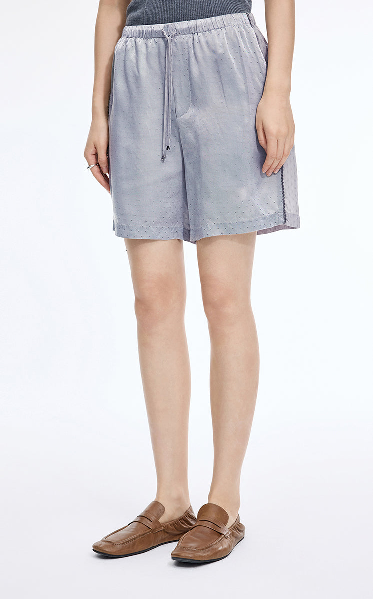 Shorts / JNBY Cupro Wide-Leg Drawstring Shorts